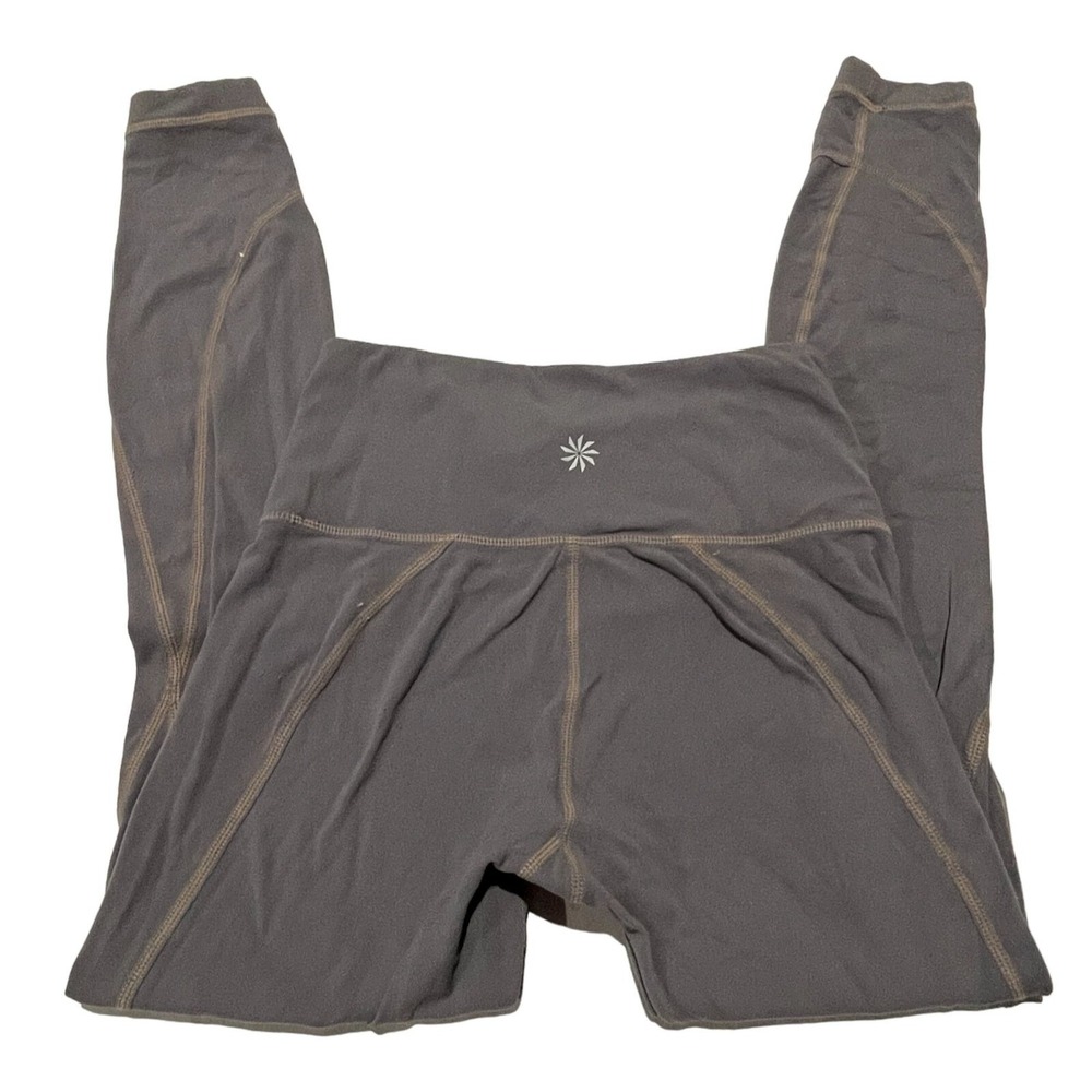 Athleta High Rise‎ 7/8 Leggings Gray XXS Activewear Yoga Tights s1